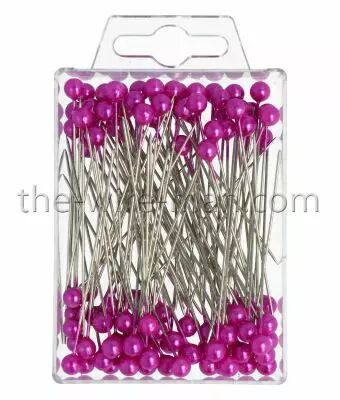 Epingle T�te Perle 6mm Fushia x 100