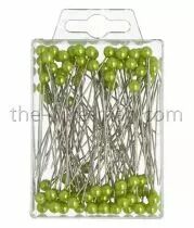 Epingle Tête Perle 6mm Vert Pomme x 100