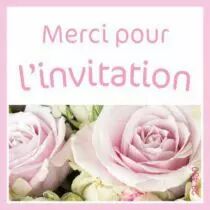 Etiquette de voeux \ Merci pour l\'invitation\ 