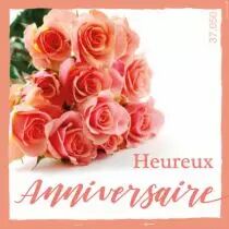 Etiquettes Voeux \ Heureux Anniversaire\  x 500