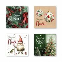Etiquettes Voeux Quatro \ Joyeuses No&euml;l\  ( 4 x 125 )