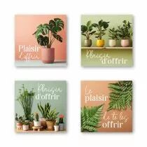 Etiquettes Voeux Quatro Plaisir d\'offrir\  ( 4 x 125 )
