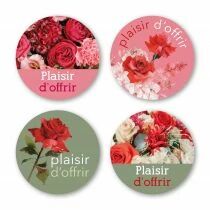 Etiquettes Voeux Quatro Plaisir d\'offrir\  ( 4 x 125 )