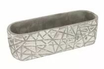 Jardinière Béton Crushed 24x8 H7,5 Gris