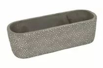 Jardinière Béton Pois 24x8 H7,5 Gris