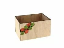 Jardinière Bois Feuille 12x8,5 H7 Naturel