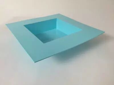 Jardini�re Plastique Carr�e 24x24x4,7 Bleu Pastel