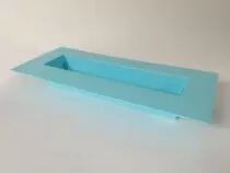 Jardinière Rectangle 39x16,3x4,8 Bleu Pastel