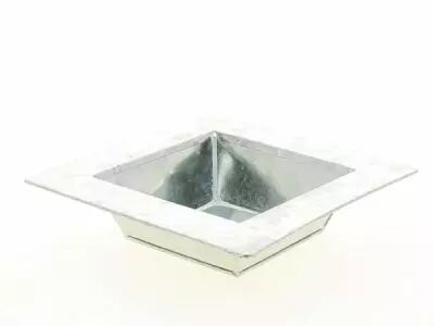 Jardini�re Zinc Carr�e 10x10 H4,5 Naturel