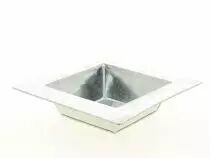 Jardinière Zinc Carrée 10x10 H4,5 Naturel