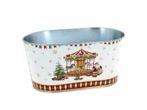 Jardini&egrave;re Zinc Carrousel 19x11 H9