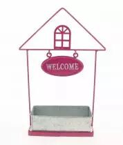 Jardinière Zinc Déco 18,5x9 H6 Fushia