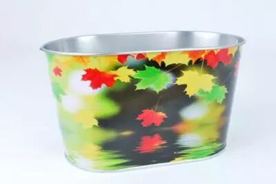 Jardini�re Zinc Feuille 18x10,5 H10,5