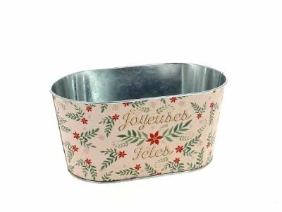 Jardini�re Zinc Joyeuses F�tes 19x11 H9