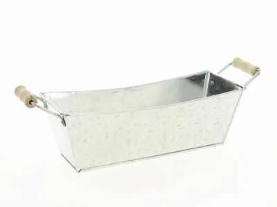 Jardini�re Zinc Rectangle 19,5x6 H6,5 Naturel