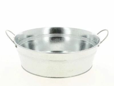 Jardini�re Zinc Ronde D25 H8 Naturel