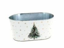 Jardini&egrave;re Zinc Sapin 19x11 H9