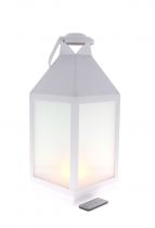 Lanterne Zinc LED 19x19 H48 Blanc