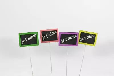 Pic Ardoise \ Je t\'aime\  7,5x5,5 H20 ass ( x 24 )