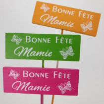 Pic Bois \ Bonne Fête Mamie\  8,5x3 H43 ass ( x 24 )