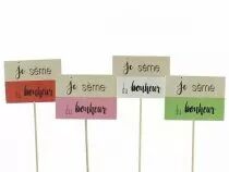 Pic Bois \ Je s&egrave;me le bonheur\  7,5x5,5 H21 ass ( x 12 )