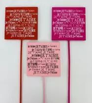 Pic Bois \ Je t\'aime\  6x6 H25 ass ( x 12 )