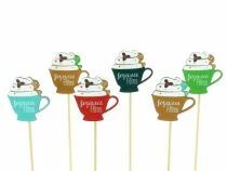 Pic Bois \ Joyeuses Fêtes\  7,5x7 H27 ass ( x 12 )