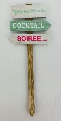 Pic Bois Panneaux \ Direction Bonheur\  H19,5 ( x 12 )
