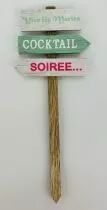 Pic Bois Panneaux \ Direction Bonheur\  H19,5 ( x 12 )