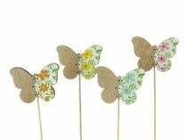 Pic Bois Papillon 7,5x5,5 H26 ass ( x 12 )