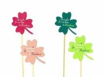 Pic Bois Tr&egrave;fle Bonheur D6,5 H26 ( x 12 )