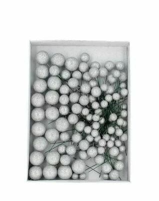 Pic Boule 2/3/4 cm Argent ( x 100 )