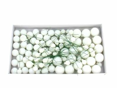 Pic Boule 2/3/4 cm Blanc ( x 100 )