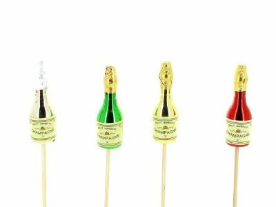 Pic Bouteille Champagne 2,5x6,5 H26 ass ( x 12 )