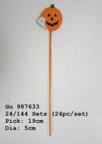 Pic Citrouille D5 H25 Orange x 24