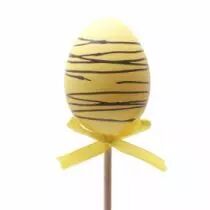 Pic Oeuf Chocolat D6cm sur pic 50 cm Jaune