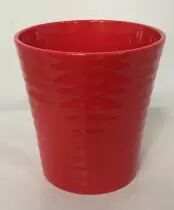 Pot Orchidée STRIE ø 12.5cm Rouge
