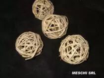 Rattan Ball D6 cm Naturel x 12