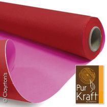 Rouleau Duo Kraft 0,79x40m Rouge/Fushia