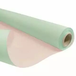 Rouleau Duo Kraft 0,79x40m Vert Pastel/Rose