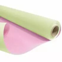 Rouleau Duo Kraft 0,79x40m Vert Pastel/Rose Pastel