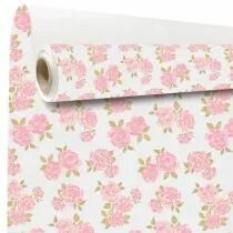 Rouleau Kraft Blanc Elsa 0,79x40m Rose