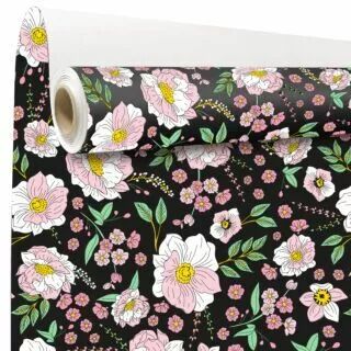 Rouleau Kraft Blanc Olga 0,79x40m Noir