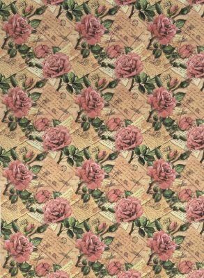 Rouleau Kraft Lettre Romantique 0,80x40m