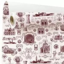 Rouleau Kraft Venise 0,79x40m Bordeaux