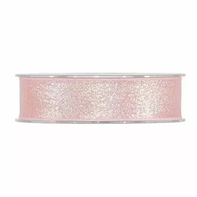 Ruban Glimmery 25mm x 15m Rose
