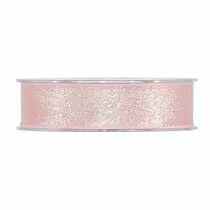 Ruban Glimmery 25mm x 15m Rose