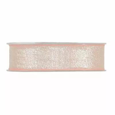 Ruban Glimmery 25mm x 15m Saumon