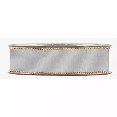 Ruban Gold Line Gros Grain 25mm x 20m Argent