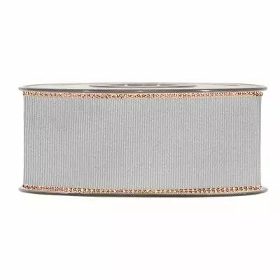 Ruban Gold Line Gros Grain 40mm x 20m Argent